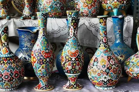 تصویر 3 از قیمت خرید گلدان سفالی لب طلایی + فروش ویژه